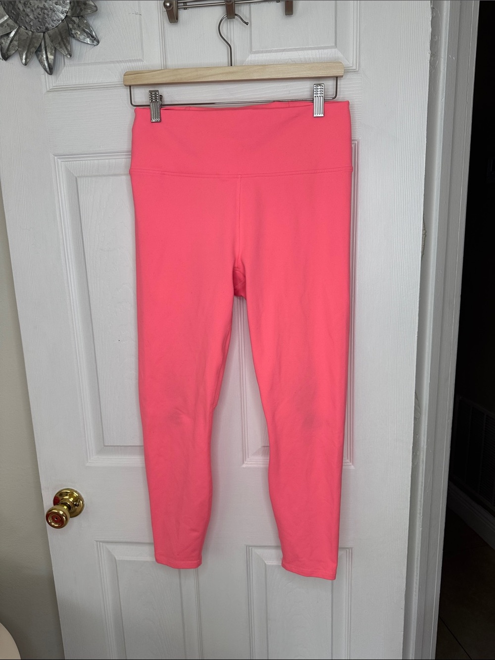 Fabletics Women’s Florescent Pink Define PowerHold 7/8 Length Leggings Sz L